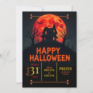 Happy halloween Party Inbjudningar