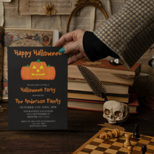 Happy halloween Party Inbjudningar