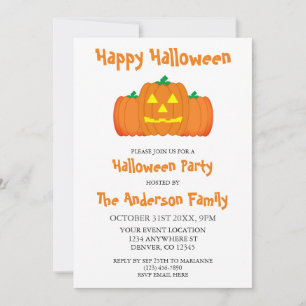 Happy halloween Party Inbjudningar