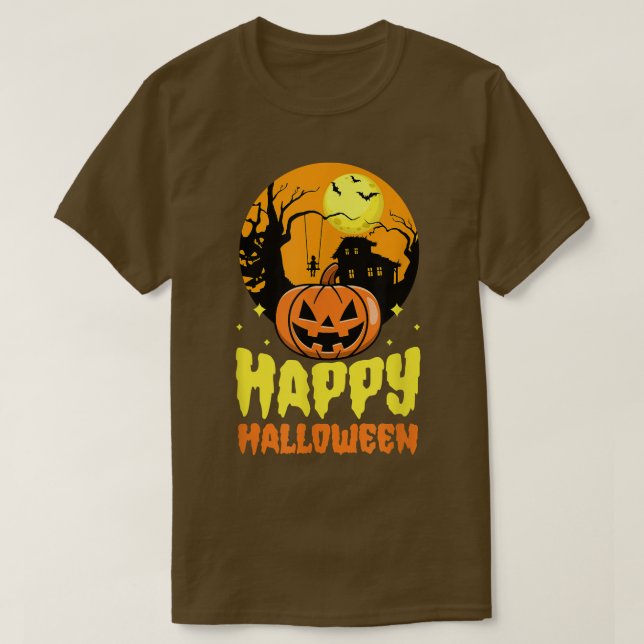Happy halloween Party Jack o lantern Pumpkin Haunt T Shirt (Design framsida)