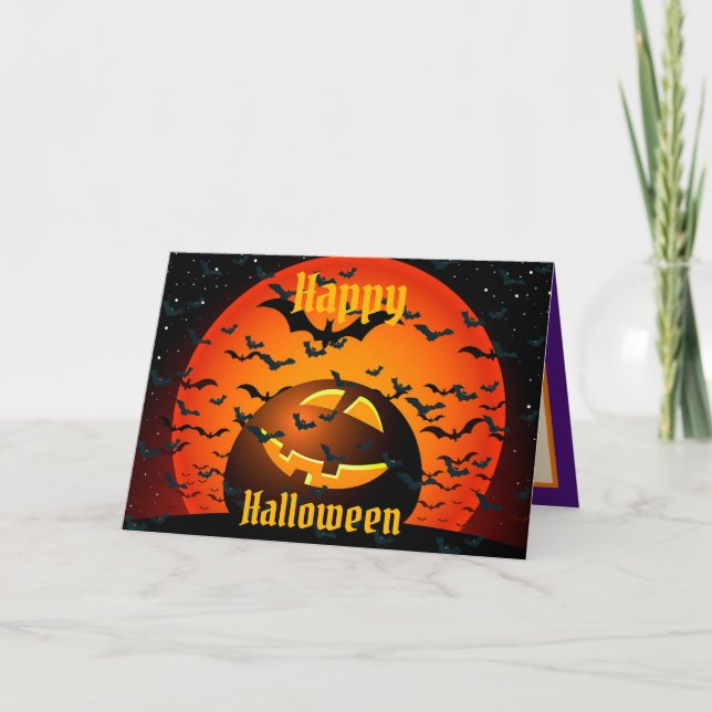 Happy halloween Party Kort (Framsida)
