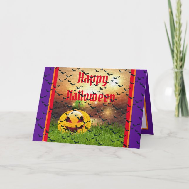 Happy halloween Party Kort (Framsida)