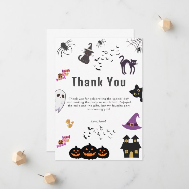 Happy halloween Party Meddelande (Fram/Back In Situ)