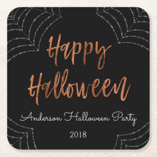 Happy halloween Party Modern Halloween Underlägg Papper Kvadrat