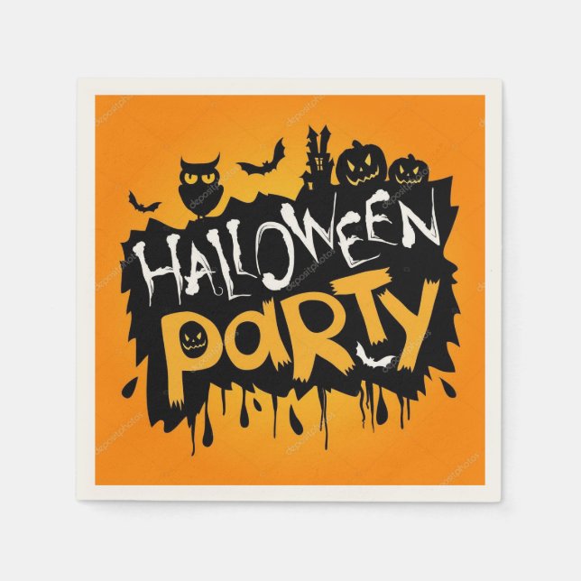 Happy halloween Party Pappersservett (Framsidan)
