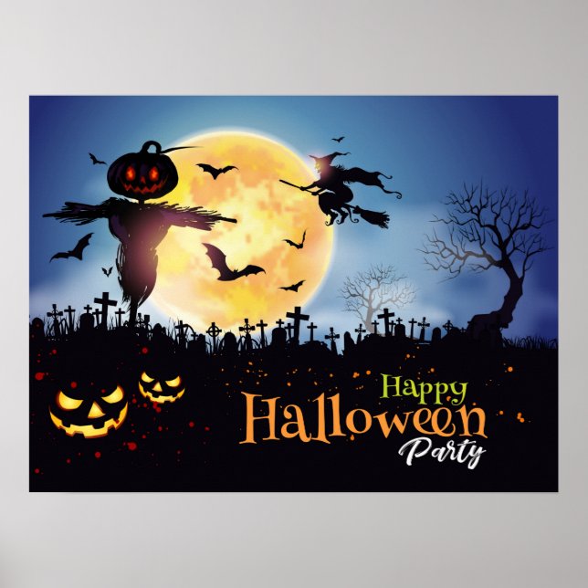 Happy Halloween Party Poster (Framsidan)