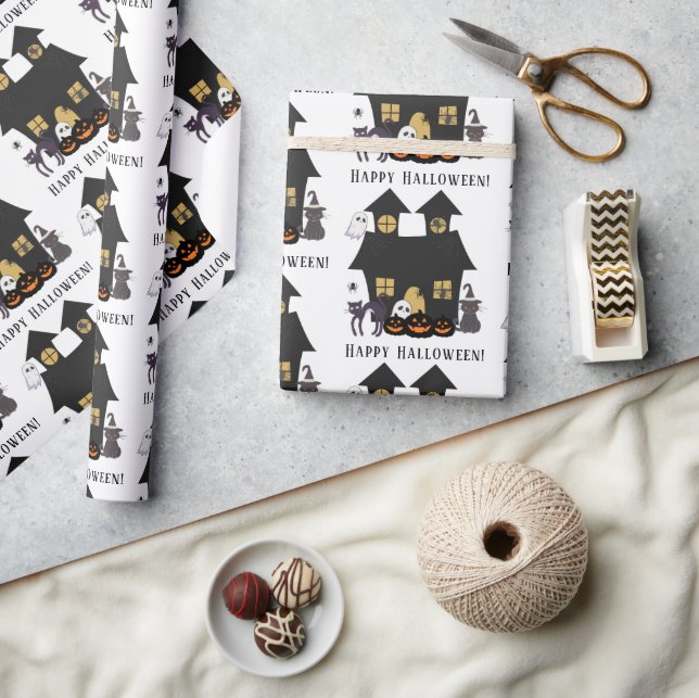 Happy halloween Party Presentpapper (Hantverk)