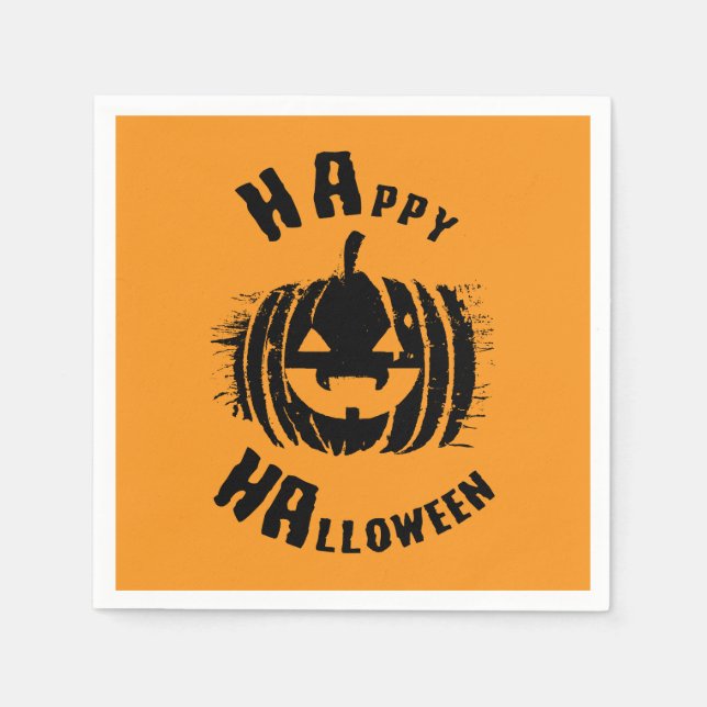 Happy halloween Party Pumpkin Pappersservett (Framsidan)