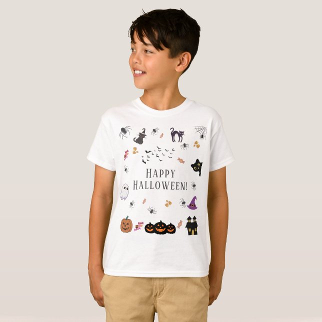 Happy halloween Party T Shirt (Hel framsida)