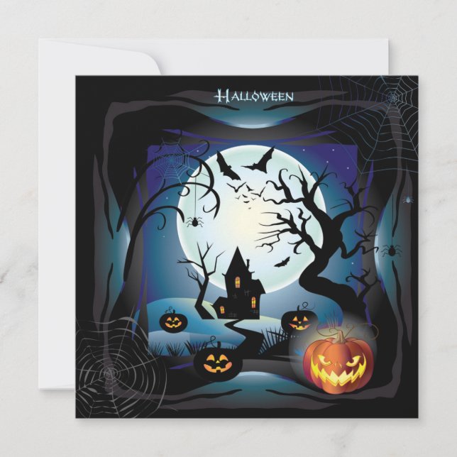 Happy halloween Party "Treat eller Trick" Kort (Framsida)