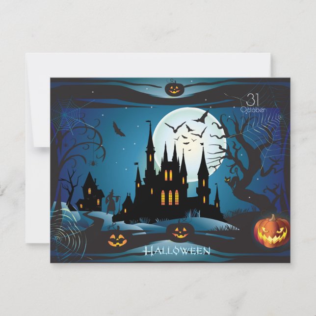 Happy halloween Party "Treat eller Trick" Kort (Framsida)