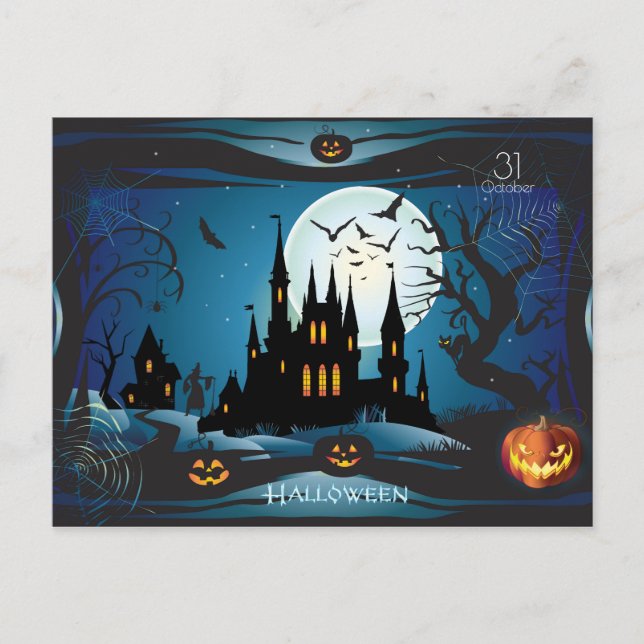 Happy halloween Party "Treat eller Trick" Vykort (Framsida)