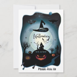 Happy halloween Party "Treat or Trick" Magic Inbjudningar