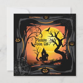 Happy halloween Party "Treat or Trick" Magic Inbjudningar