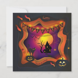 Happy halloween Party "Treat or Trick" Magic Inbjudningar