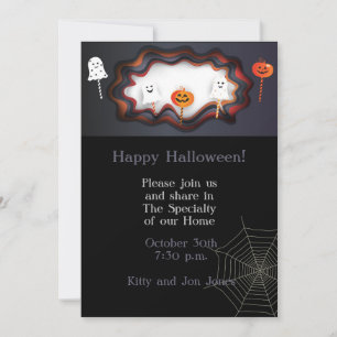 Happy halloween Party "Treat or Trick" Magic Inbjudningar
