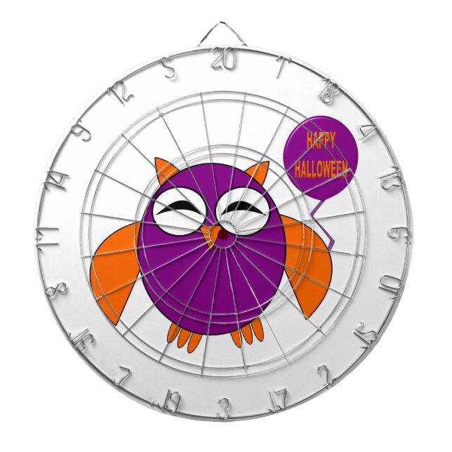 Happy halloween Party Uggla Dart Board Piltavla (Framsidan)