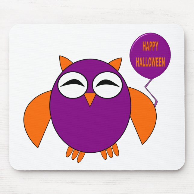 Happy halloween Party Uggla Mousepad Musmatta (Framsidan)