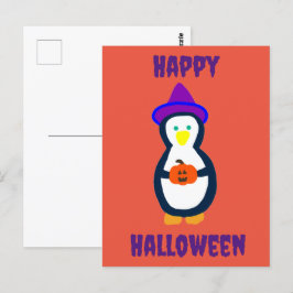 Happy halloween Penguin Vykort