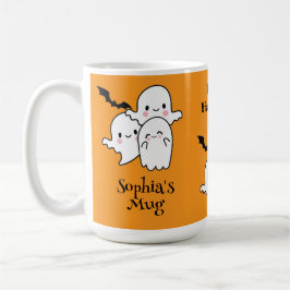 Happy halloween personifiera NAMN Spöken Fladdermu Kaffemugg