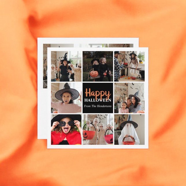 Happy halloween Photo Collage Simple Kort (Skapare uppladdad)