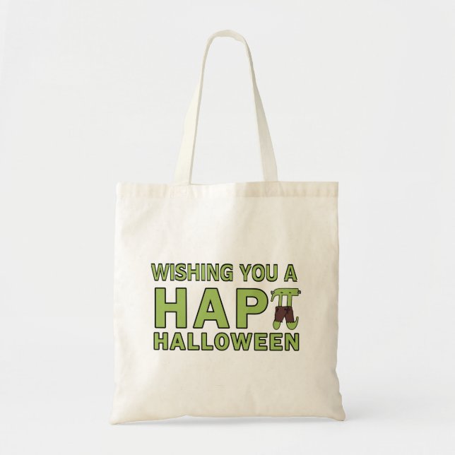 Happy halloween Pi Frankenstein Math Teacher Funny Tygkasse (Framsidan)