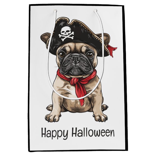 Happy halloween Pirat Fransk Bulldog (Framsidan)