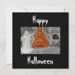 Happy halloween-platta kort