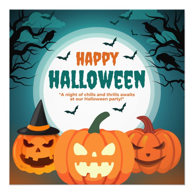 Happy halloween Poster! Fototryck (Framsidan)