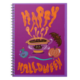 Happy halloween potion-kaffe-witchvin anteckningsbok