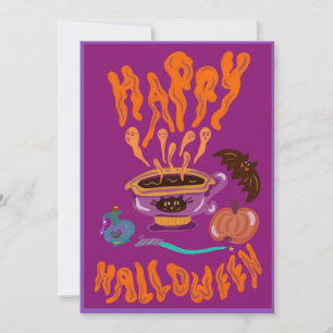 Happy halloween potion-kaffe-witchvin inbjudningar