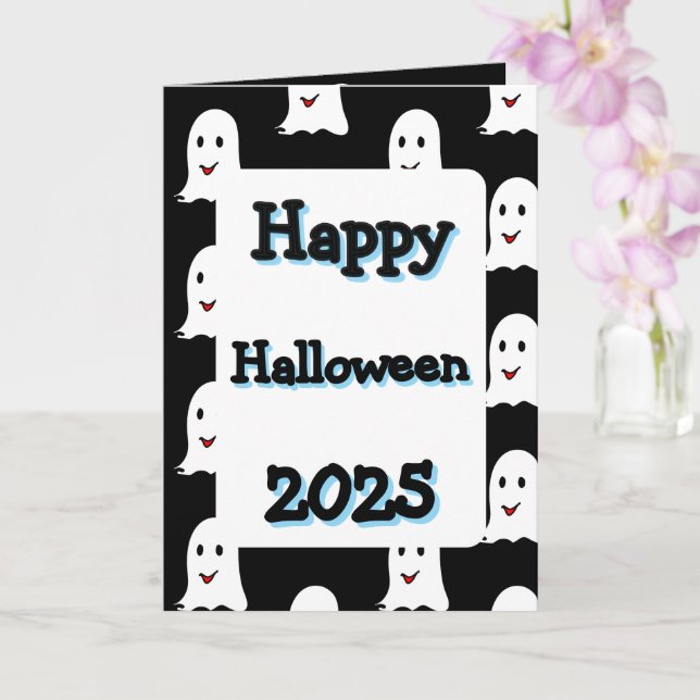 Happy halloween-presentkort 2025 kort (Orkide)