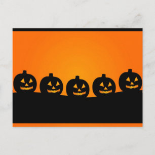 Happy halloween Pumkin-huvuden Vykort