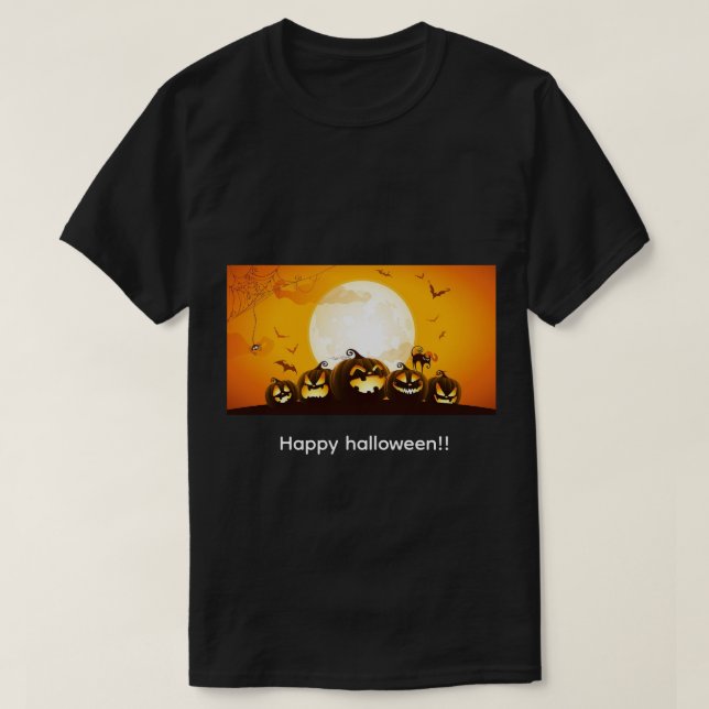 Happy halloween Pumkins T-Shirt (Design framsida)