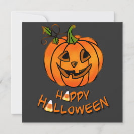 Happy halloween | Pumpa | CANDY CORN Inbjudningar