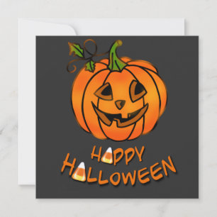 Happy halloween Pumpa CANDY CORN Inbjudningar
