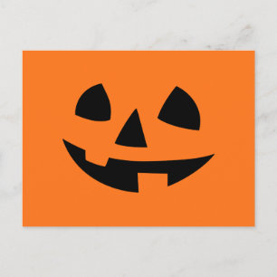 Happy halloween pumpa en isolerad lustig lesikon vykort