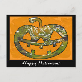 Happy halloween-pumpa - vykortsinbjudan helg vykort
