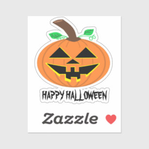Happy halloween Pumpkin Anpassningsbar-cut Vinyl S Klistermärken