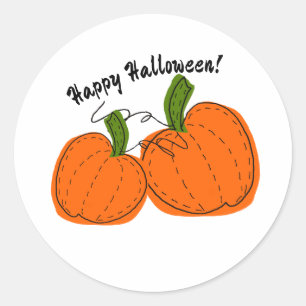 Happy halloween Pumpkin Anpassningsbar-cut Vinyl S Runt Klistermärke