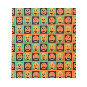 Happy halloween pumpkin ansikte anteckningsblock