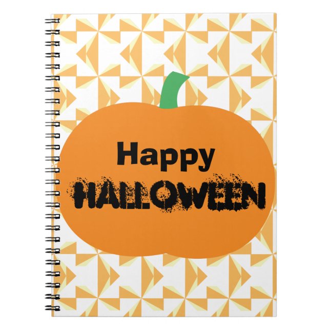 Happy halloween Pumpkin Anteckningsbok Med Spiral (Framsidan)