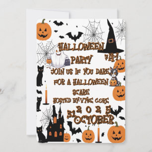 Happy halloween Pumpkin Artwork Inbjudningar