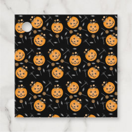 Happy halloween Pumpkin Bus eller godis Bucket Gåvor Etiketter