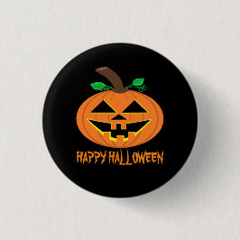 Happy halloween Pumpkin Button Badge Knapp