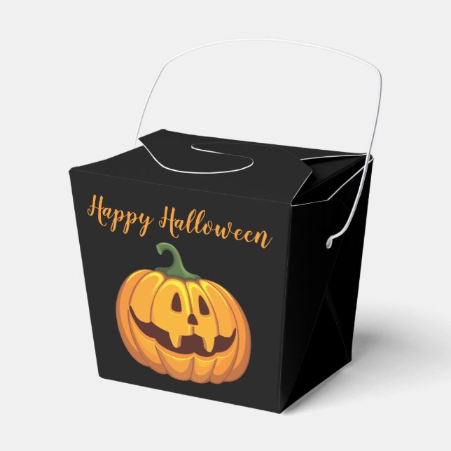 Happy halloween Pumpkin Candy Mönster Favor Box Presentaskar (Framsidan Sidan)