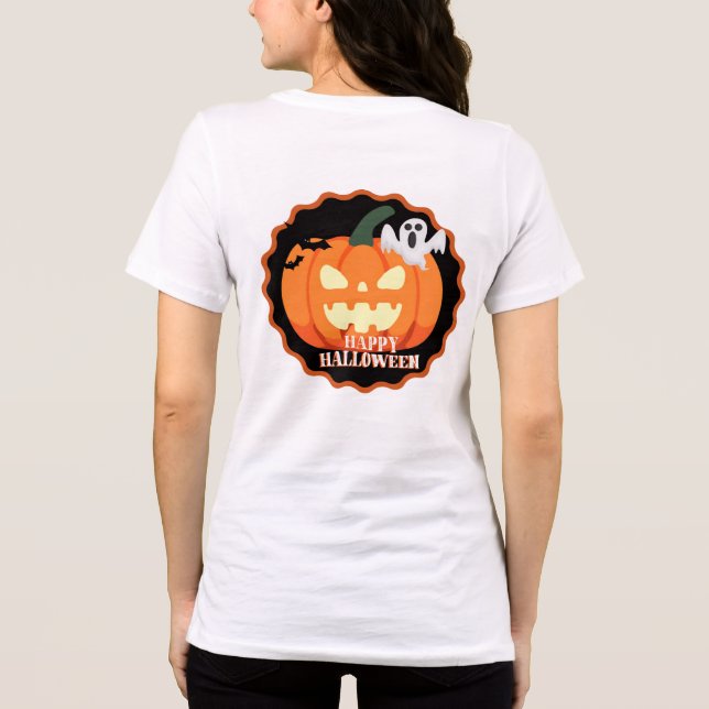 Happy halloween Pumpkin & Cats Orange T-Shirt (Baksida)