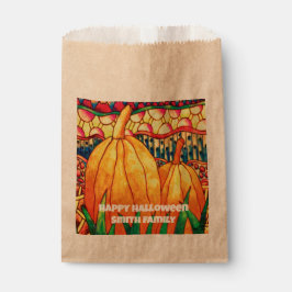 Happy halloween Pumpkin Favor Bag