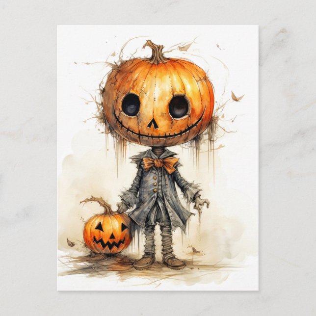 Happy halloween | Pumpkin Fiend Vykort (Framsida)