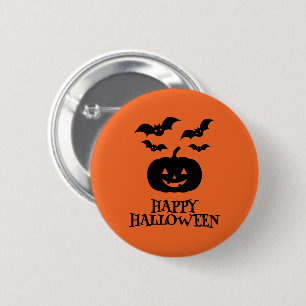 Happy halloween Pumpkin Fladdermus Minimal Knapp